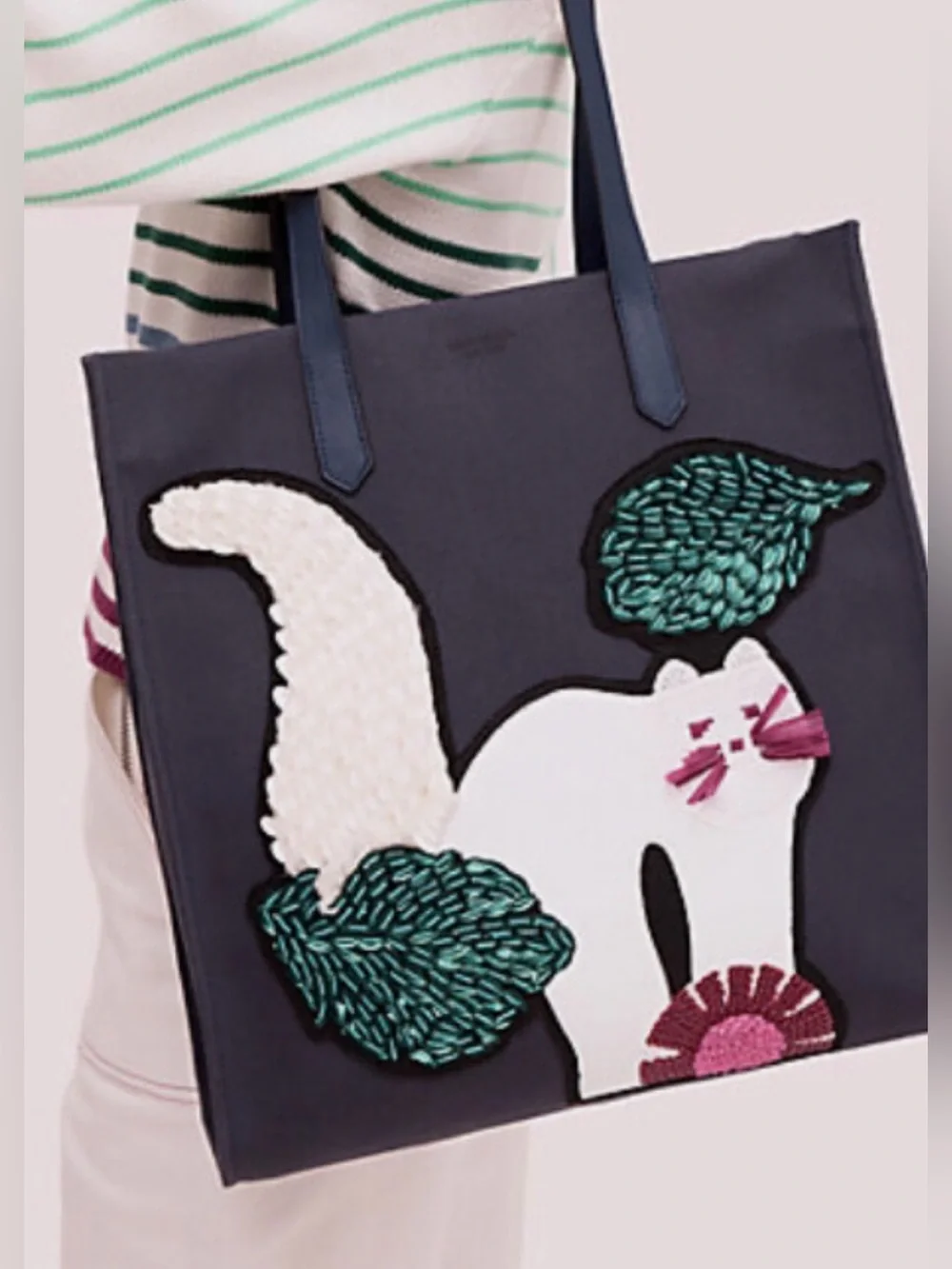 Kate Spade New York NWOT Kitt Embellished Extra Large North South Tote - Picture 7 of 9